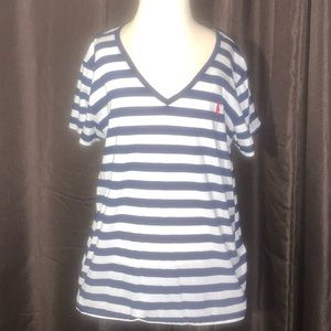 V-Neck Striped T-Shirt